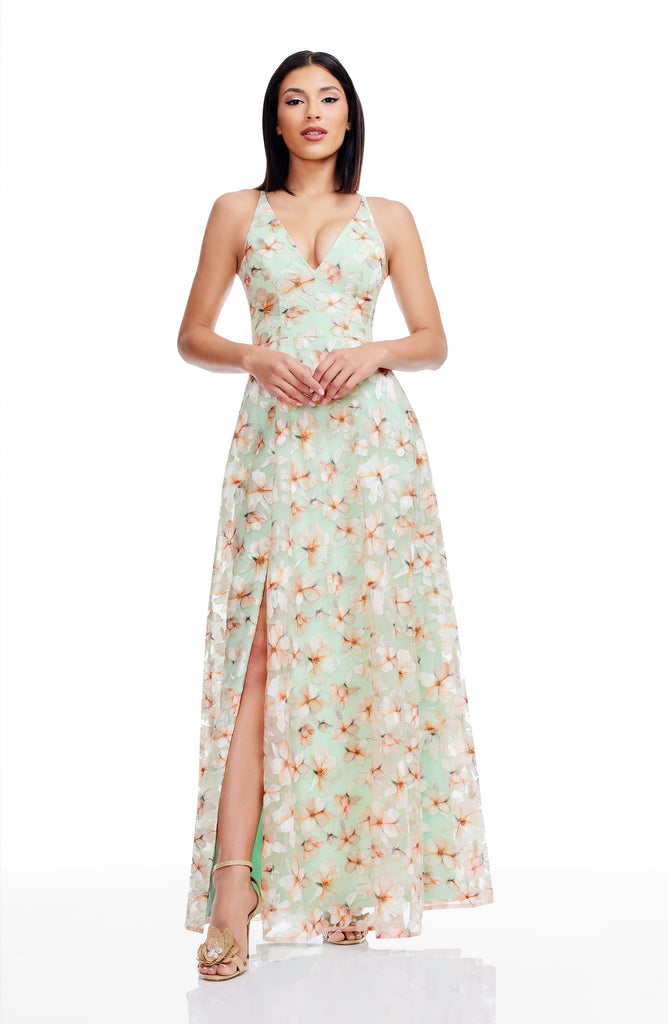 住まい/暮らし/子育て Floral Sexy Long Gown Strapless Floral Long Dress – Mieka Boutique
