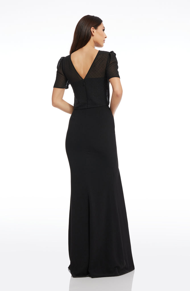 dress the population black carmen gown Black Carmen Gown by Dress The Population