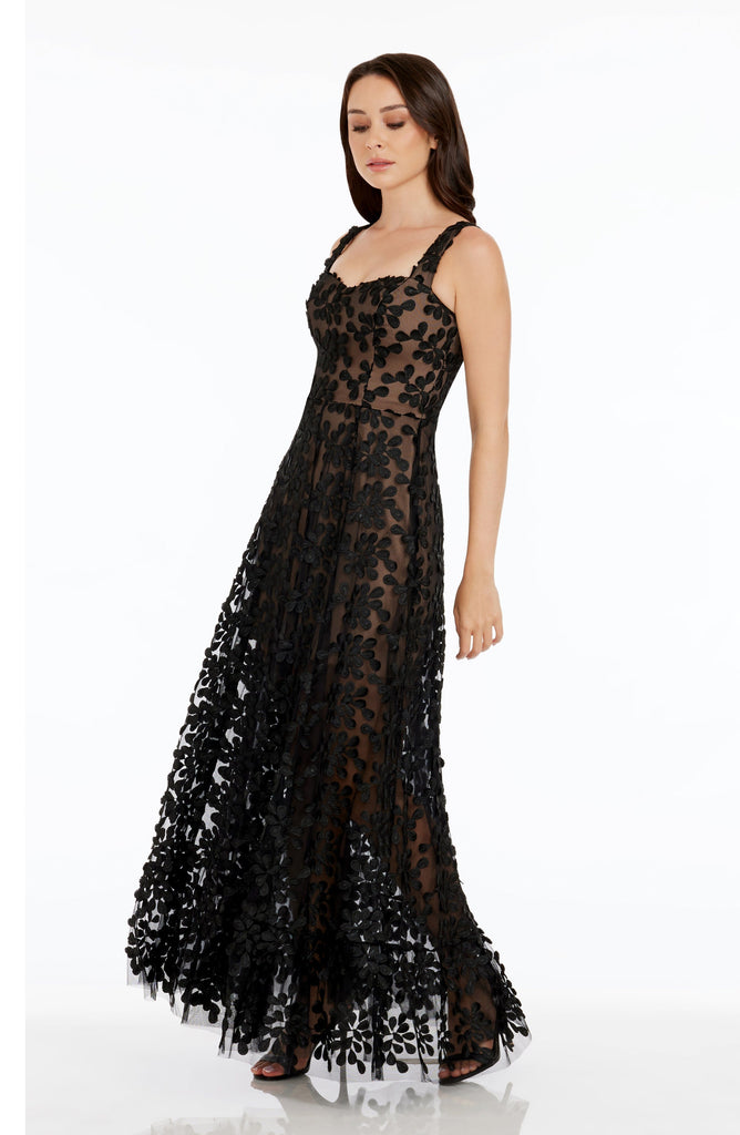 dress the population anabel sweetheart embroidered gown Dress The Population Dresses