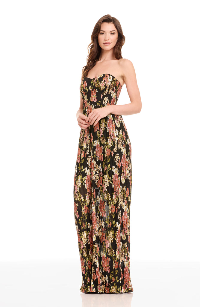 Dress The Population Audrina Strapless Dress - Black Multi