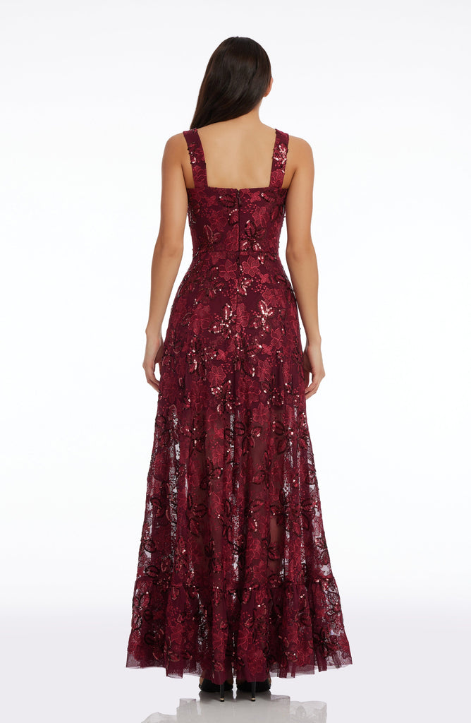 dress the population anabel sheer sequin dress Anabel Gown