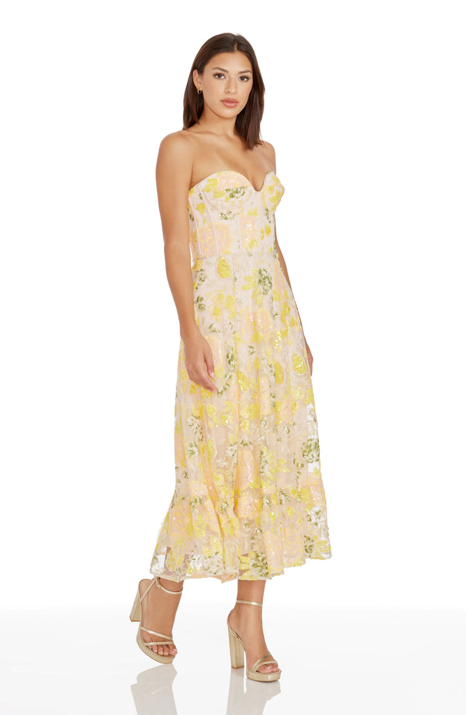 carina midi dress Plus Size Halter Denim Square Neck, Carina Midi Dress in Chocolate, Size 1X,