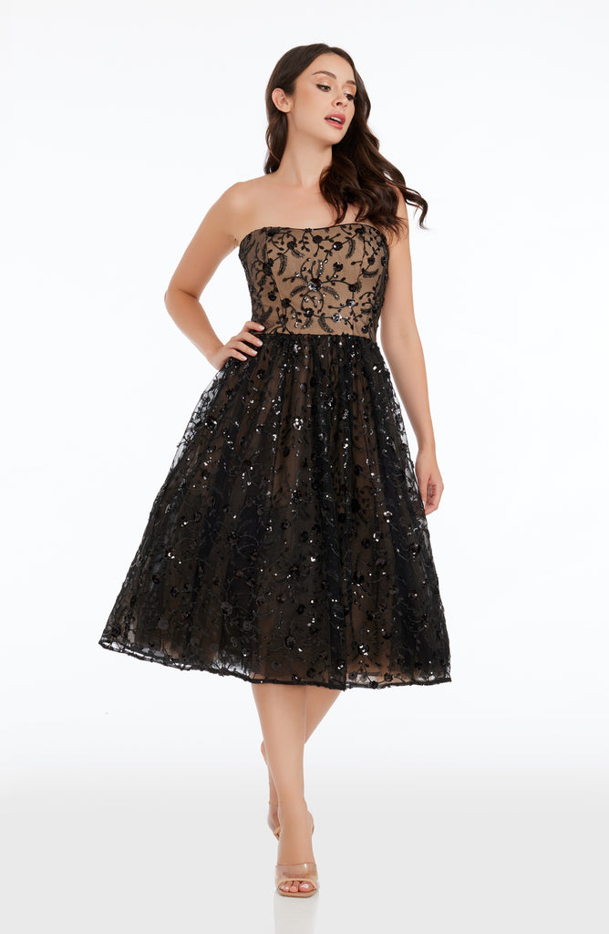 Elise Dress, S / BLACK-NUDE Elise Dress, S / BLACK-NUDE