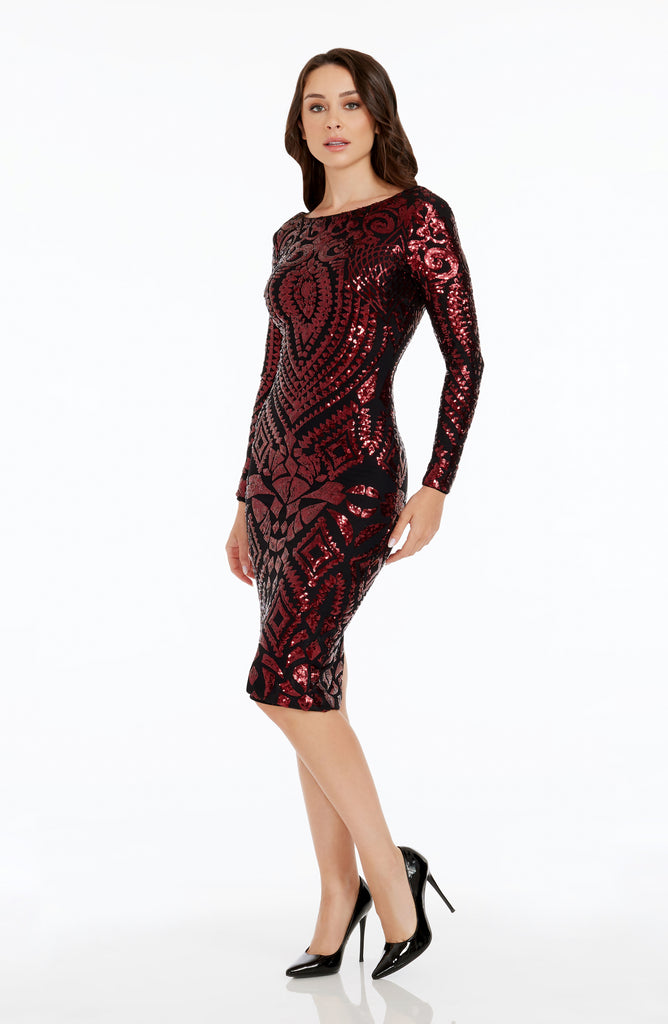 Emery Baroque Sequin Dress – Dress the Population