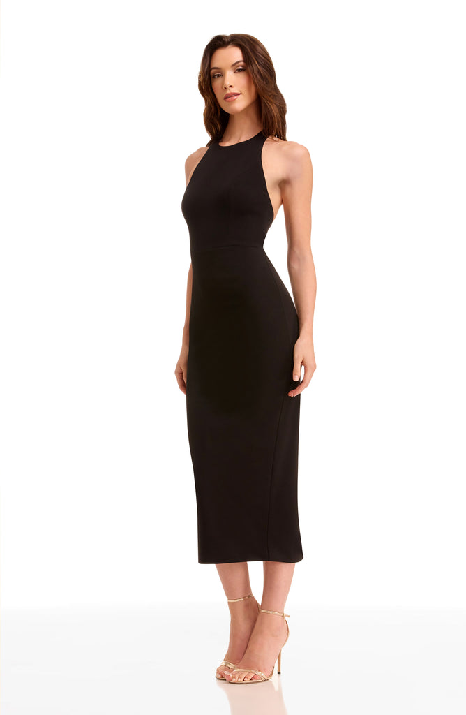 Dress The Population Women's Juliet Halter Cocktail Dress - Black