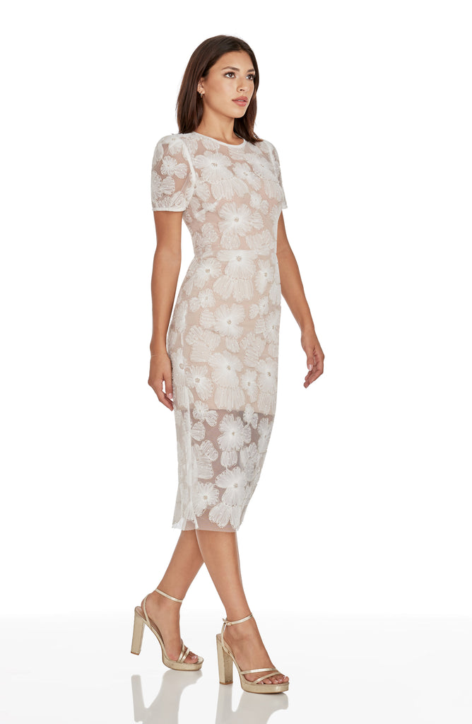 lia floral midi dress in sage mariposa midi dress sage Lia Floral Midi Dress in Sage