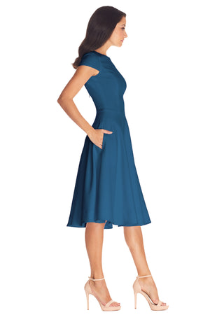 Livia Dress / PEACOCK BLUE