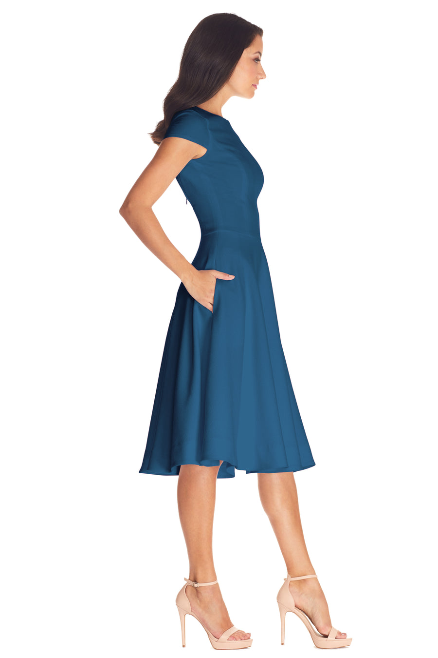 Livia Dress / PEACOCK BLUE