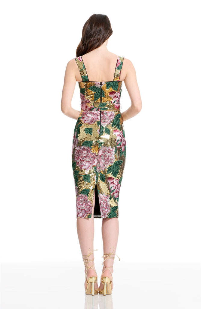dress the population nicolette Nicole Dress XL / PINE