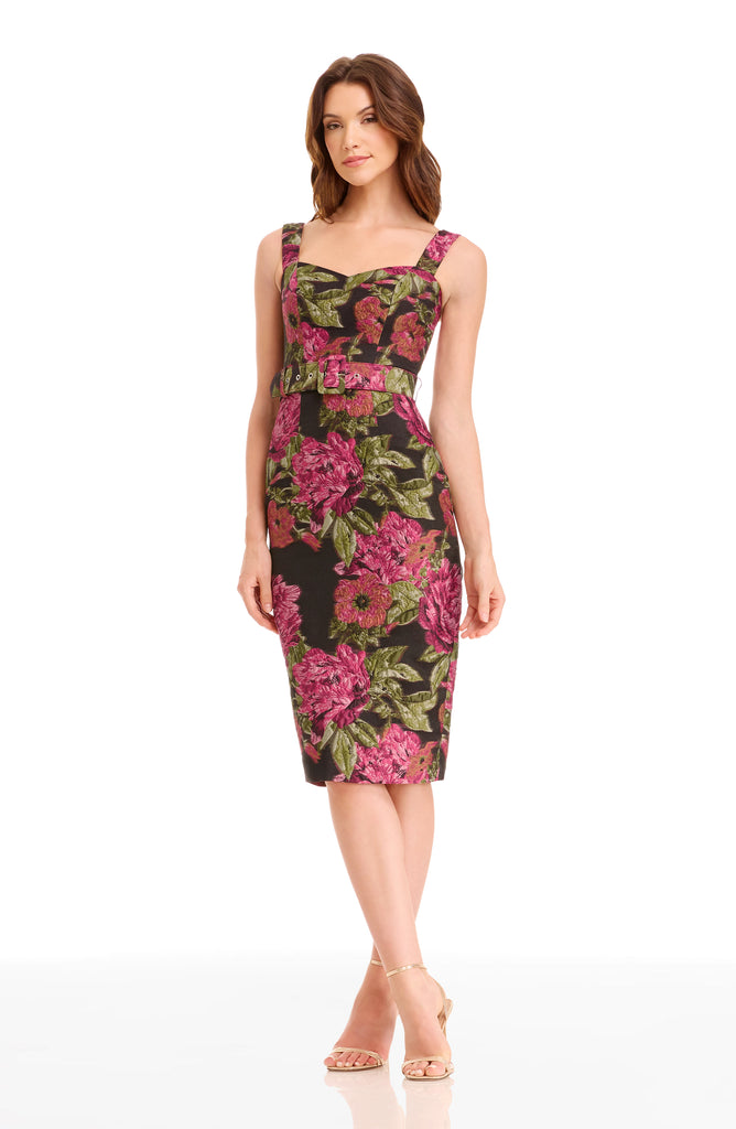 nicole dress dress the population Dress The Population Nicole Brocade Dress