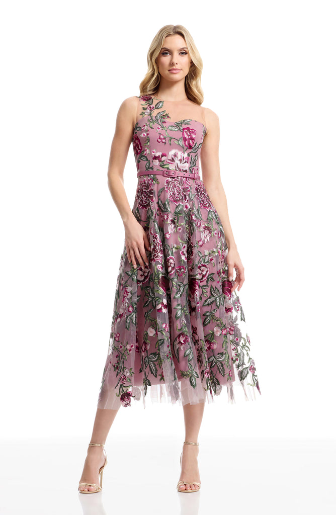 Dress the Population Rosemary Dress Blush Multi / Large