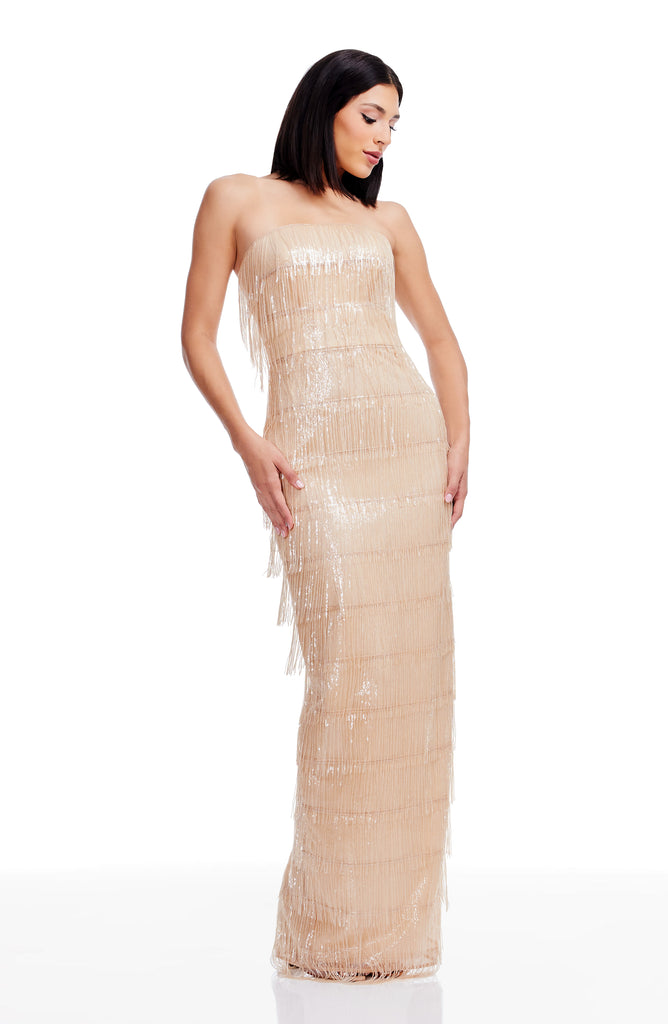sachin and babi light blue dress Champagne Tulle Sequins Long Prom Dress, Off the Shoulder Evening Part