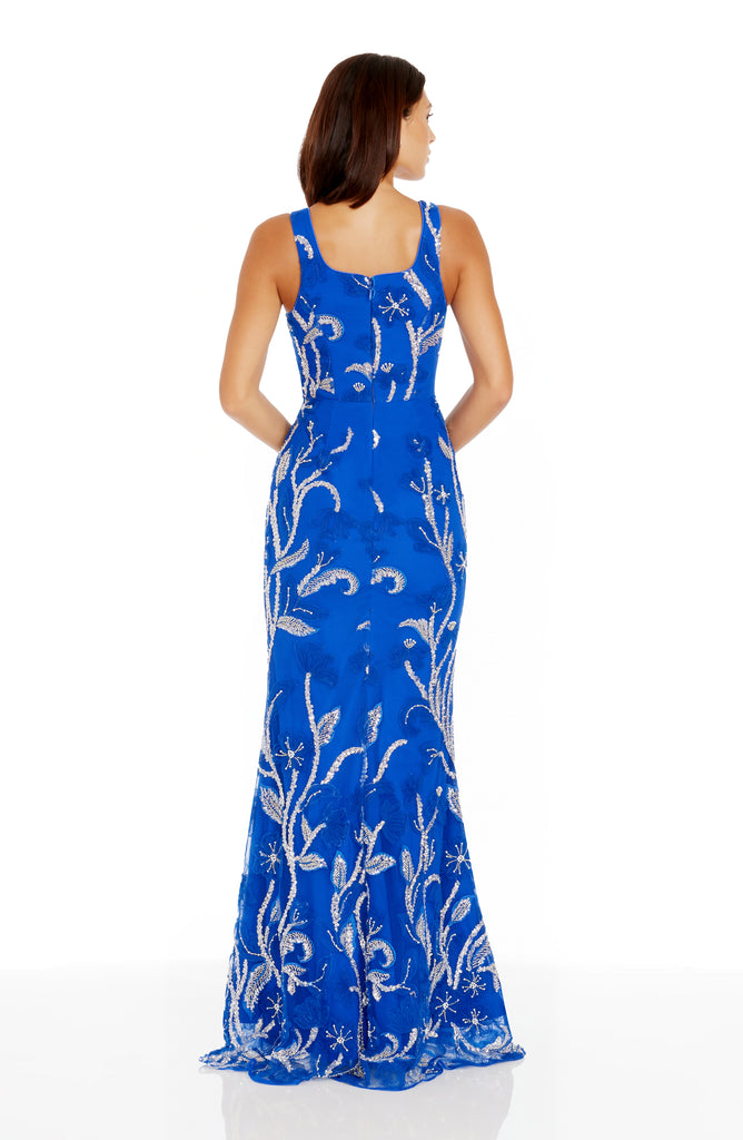 Tyra Gown S / Electric Blue Multi Tyra Gown S / Electric Blue Multi