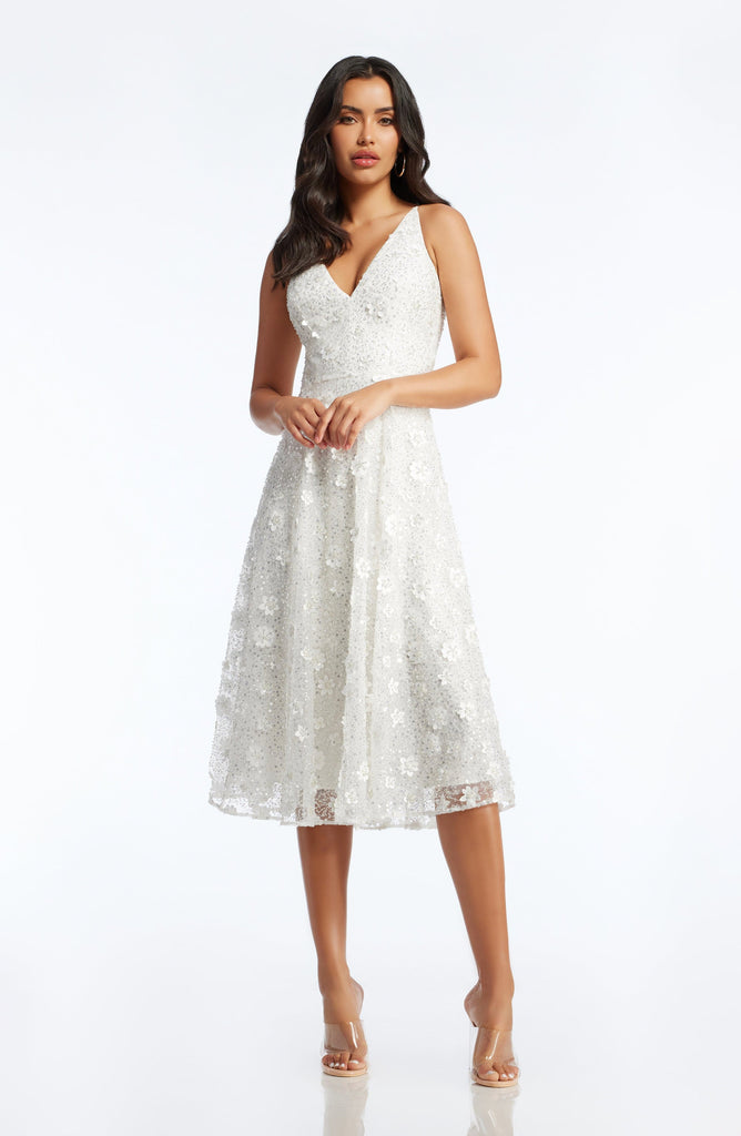 Dress The Population Elisa Dress - White - L Dress The Population Elisa Dress - White - L