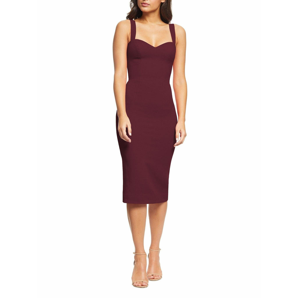 nicole miller burgundy dress Burgundy Blouson Dress