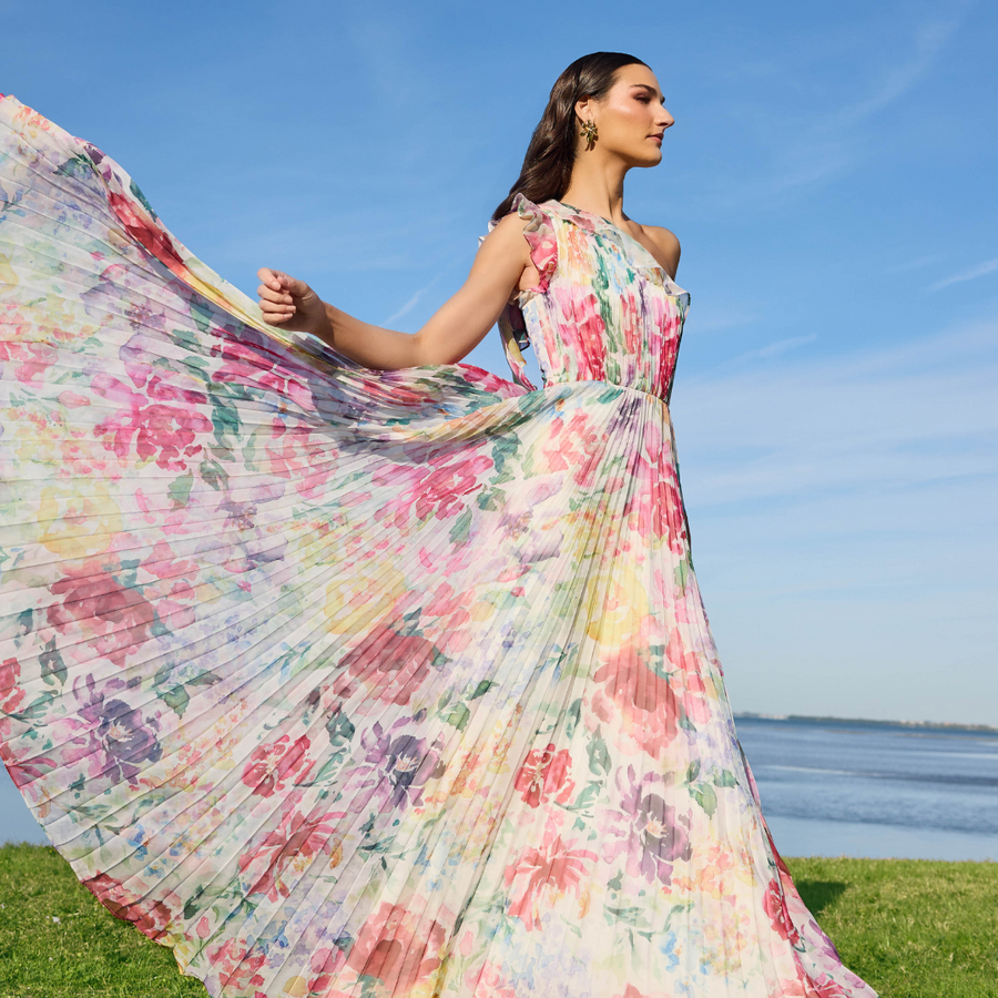 dress the population website Iris Gown XL / RUBIOUS