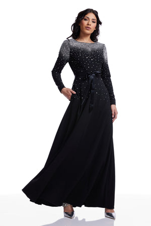 Acacia Gown / BLACK-SILVER