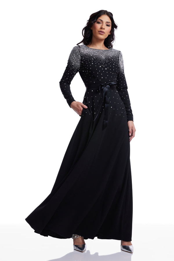 Acacia Gown / BLACK-SILVER