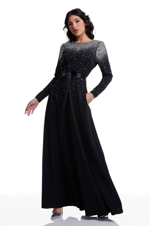 Acacia Gown / BLACK-SILVER
