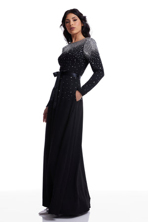 Acacia Gown / BLACK-SILVER