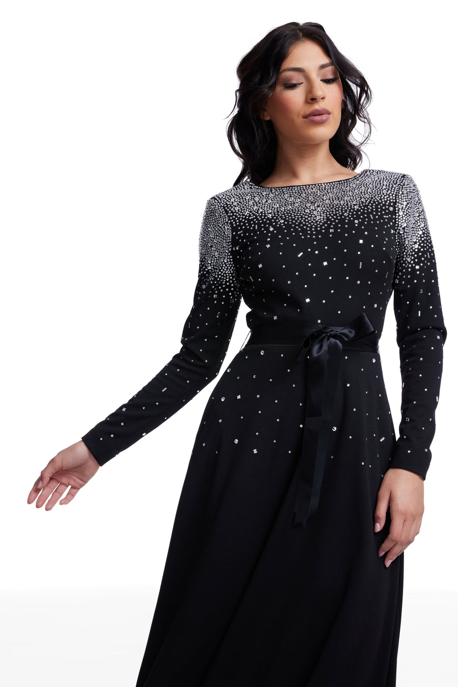 Acacia Gown / BLACK-SILVER