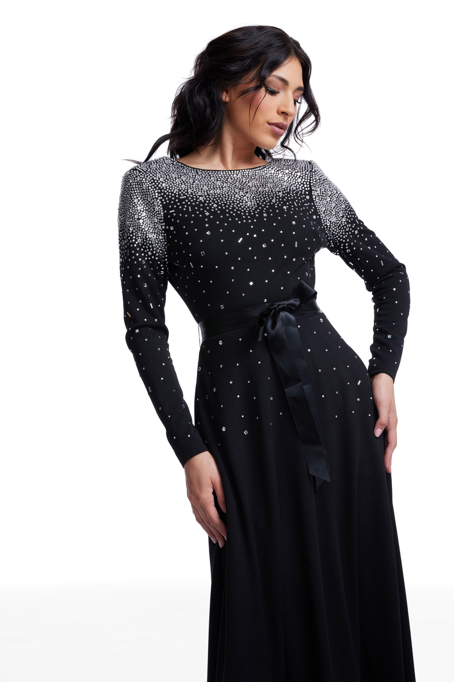 Acacia Gown / BLACK-SILVER