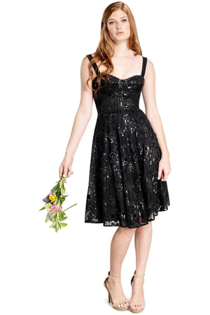Adelina Dress / BLACK MULTI