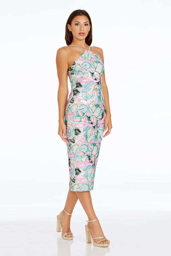 dress the population antoinette Dress the Population Antoinette Embellished Lace Gown