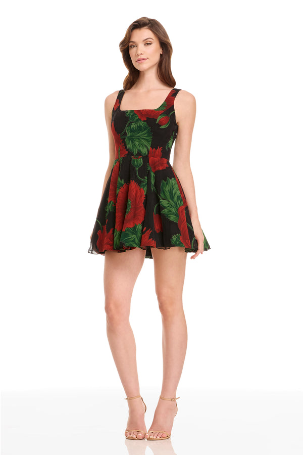 AINSLEY DRESS / BLACK MULTI