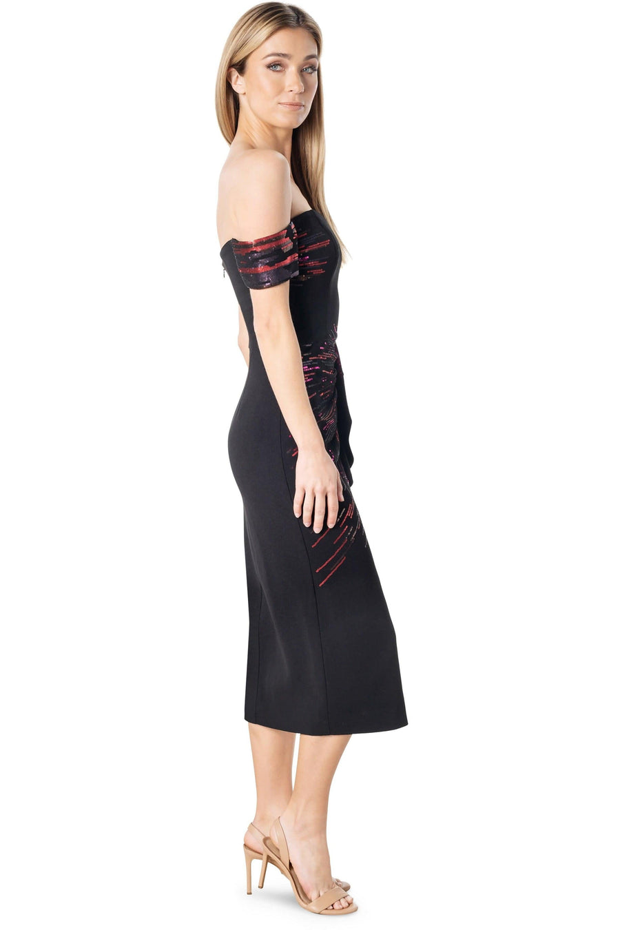 Alani Dress / BLACK-FUCHSIA