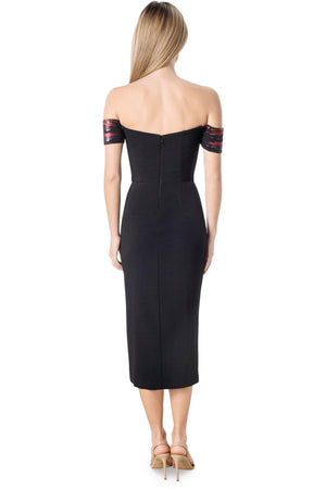 Alani Dress / BLACK-FUCHSIA