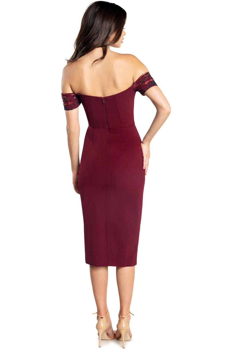 Alani Dress / BURGUNDY MULTI