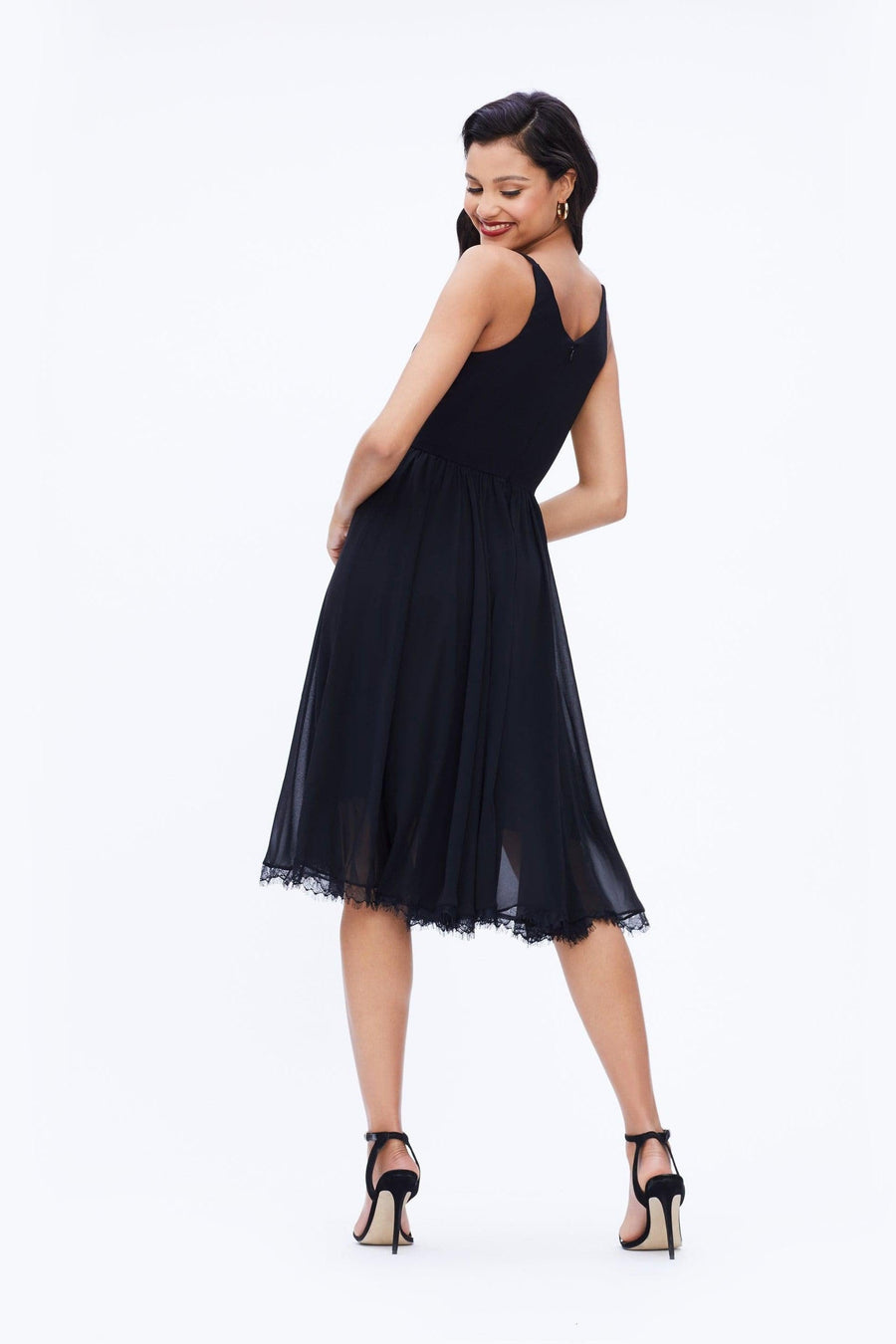 Dress the Population Alicia Lace-Hem Dress - Dark Magenta - Size XXS Dress the Population Alicia Lace-Hem Dress - Dark Magenta - Size XXS