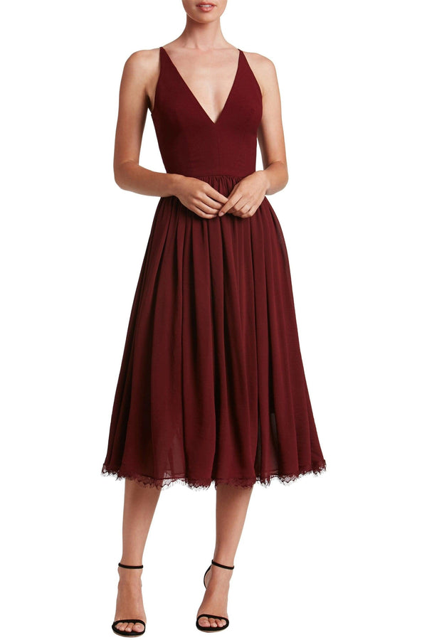 Alicia Dress / BURGUNDY