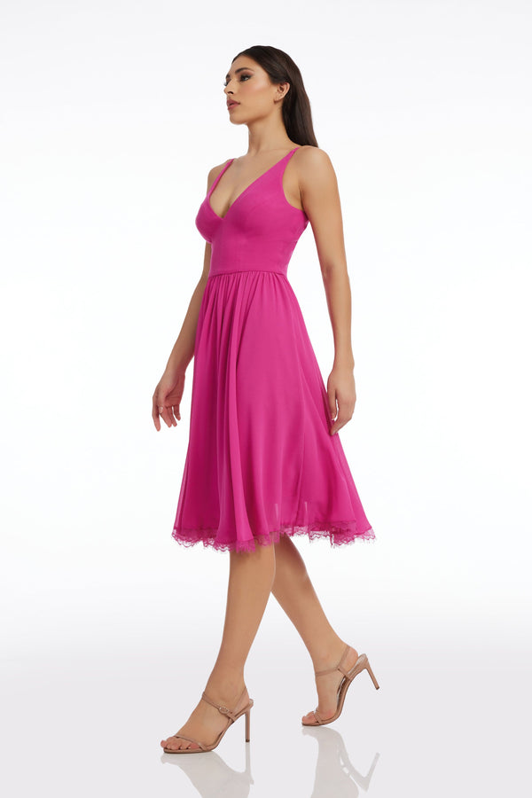 Alicia Dress / BRIGHT FUCHSIA