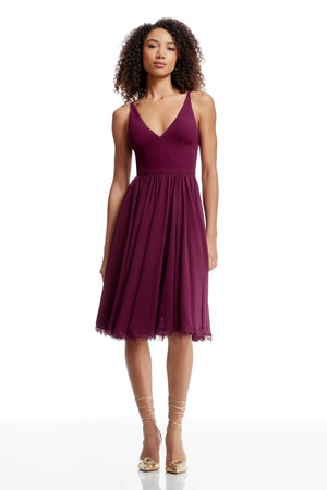 Alicia Dress / DARK MAGENTA