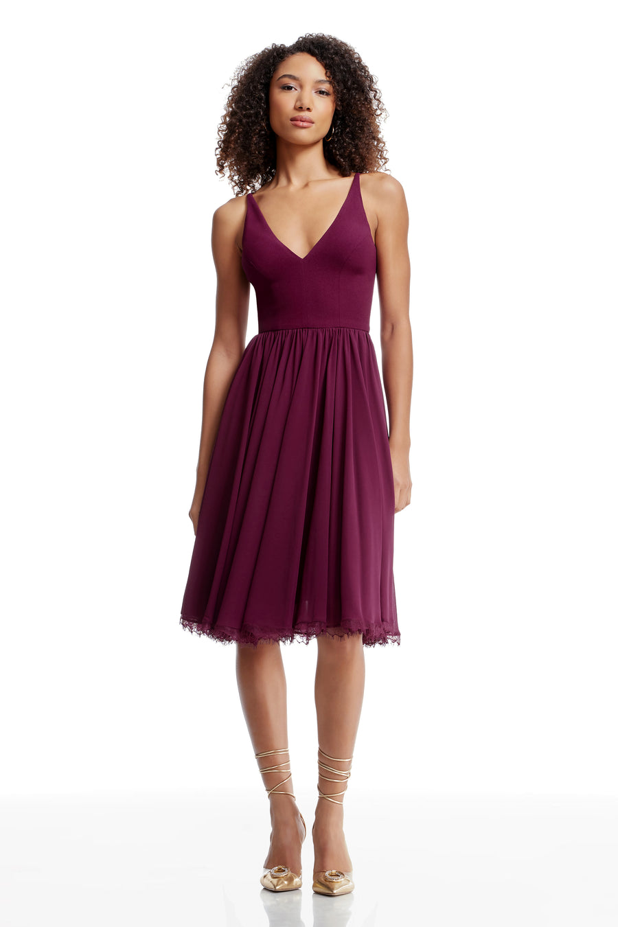 Alicia Dress / DARK MAGENTA