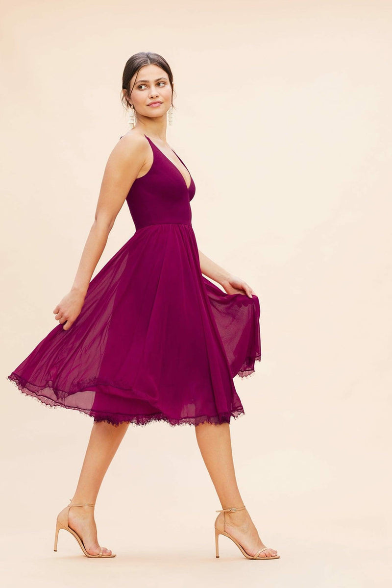 Alicia Dress / DARK MAGENTA
