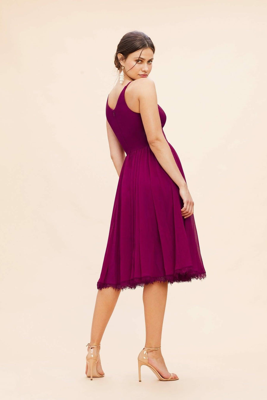Alicia Dress / DARK MAGENTA