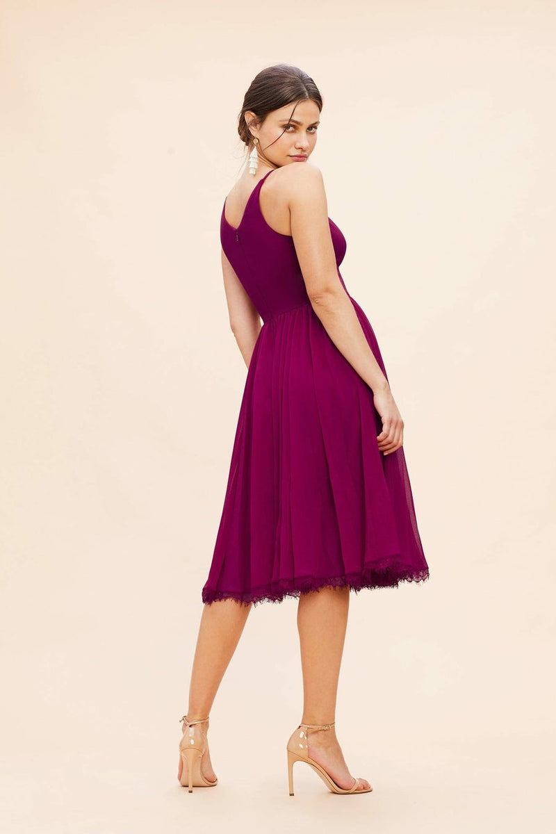 Alicia Dress / DARK MAGENTA
