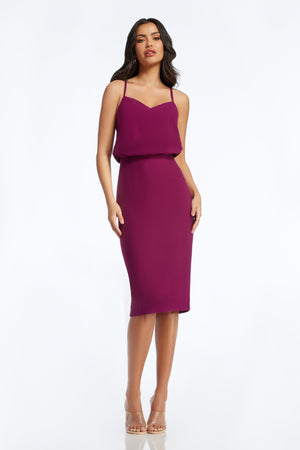 Alondra Dress / DARK MAGENTA