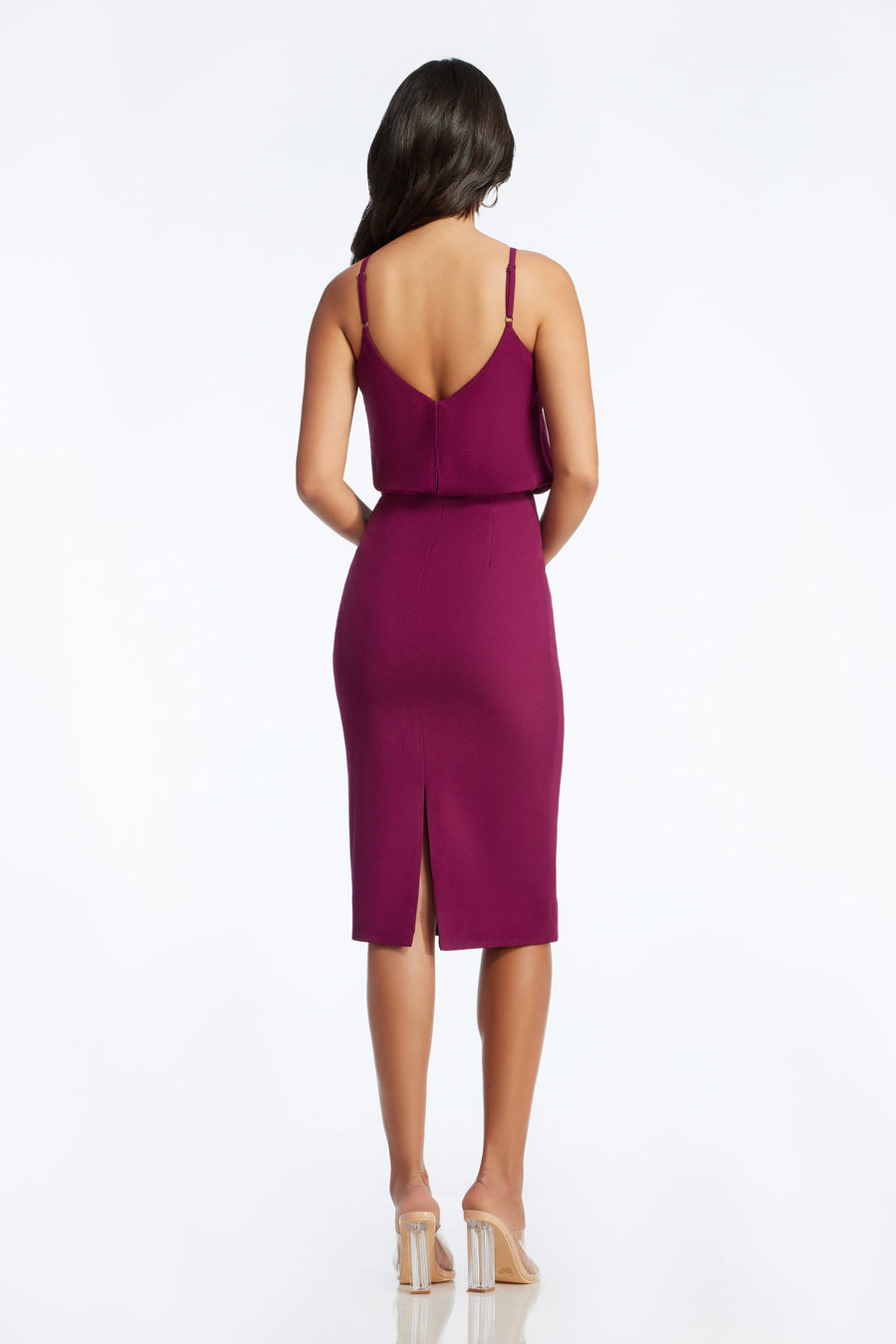 dress the population alondra blouson sheath dress Dress the Population Alondra Dress - White