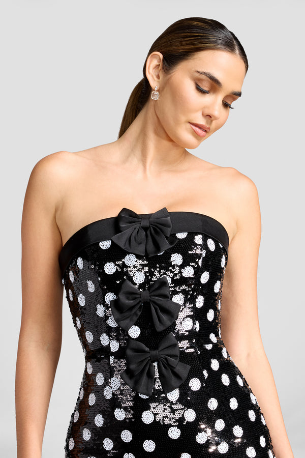 Alysia Dress / BLACK-WHITE