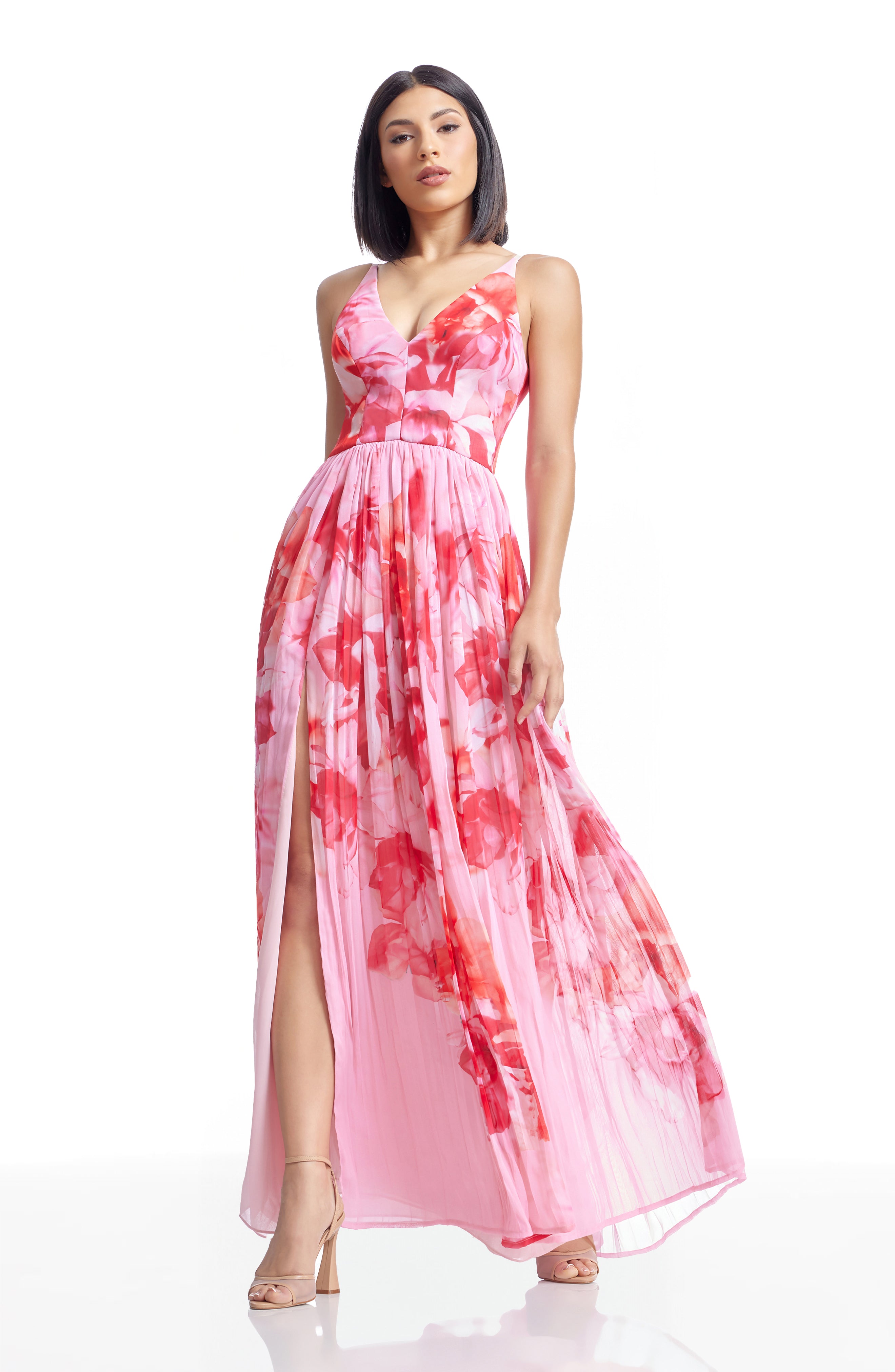 ワンピース DONDUP Woman Dress Pink DA430PF0010DXXX 010 Longuette dress in poplin for women, white | Dondup