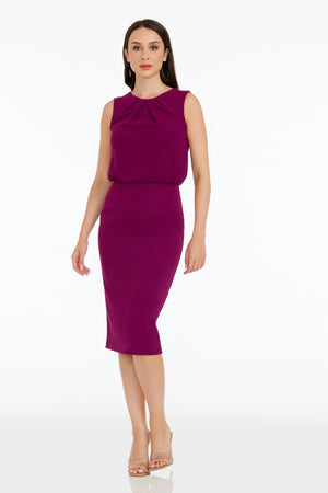 Amada Dress / DARK MAGENTA