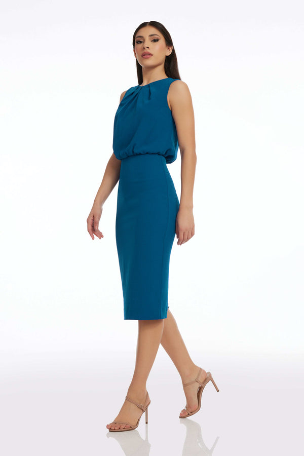 Amada Dress / Peacock Blue