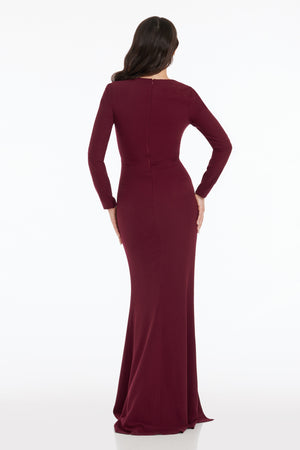 Amber Dress / BURGUNDY