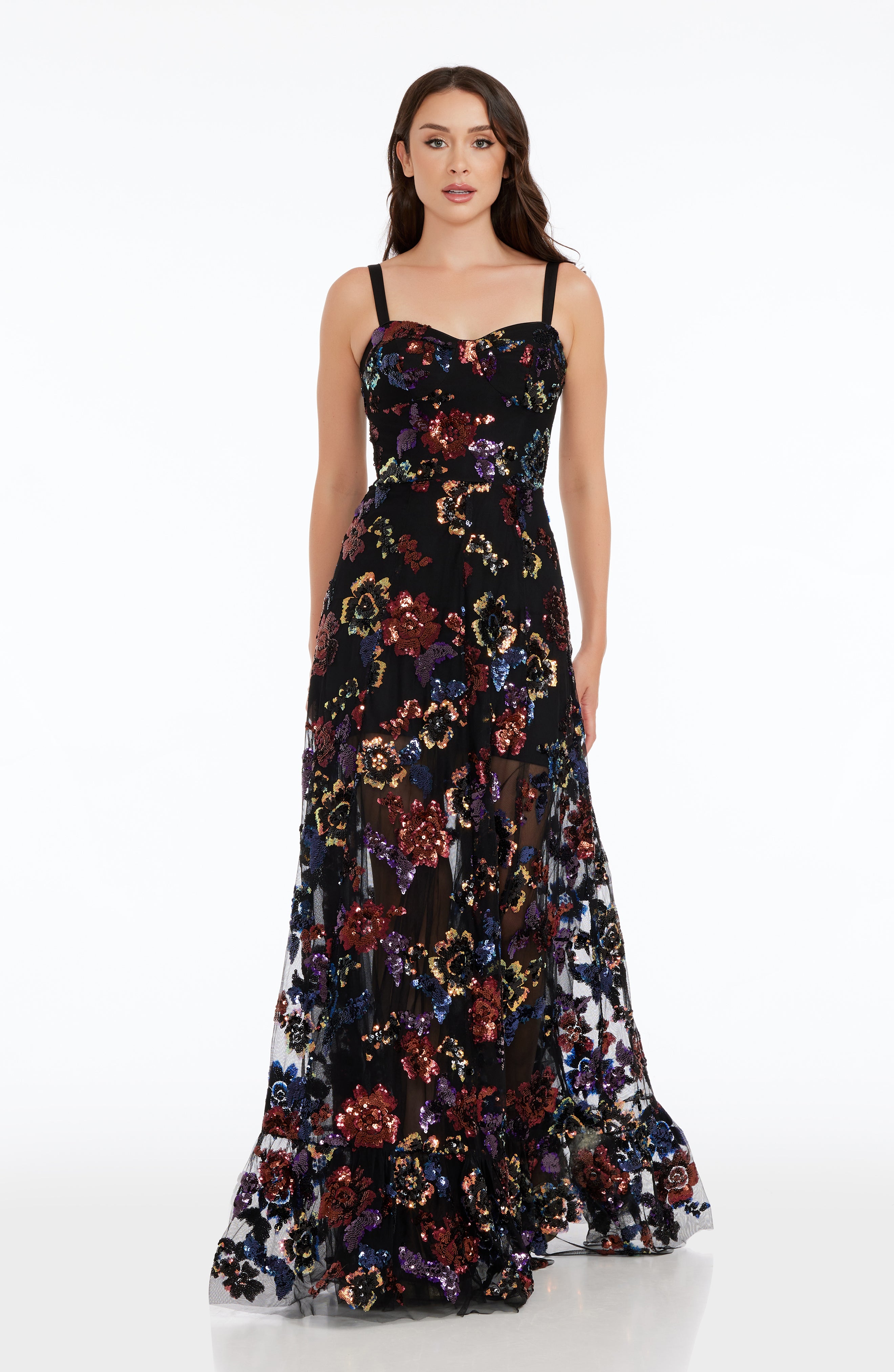 dress the population anabel sweetheart embroidered gown Anabel Gown Dress the Population