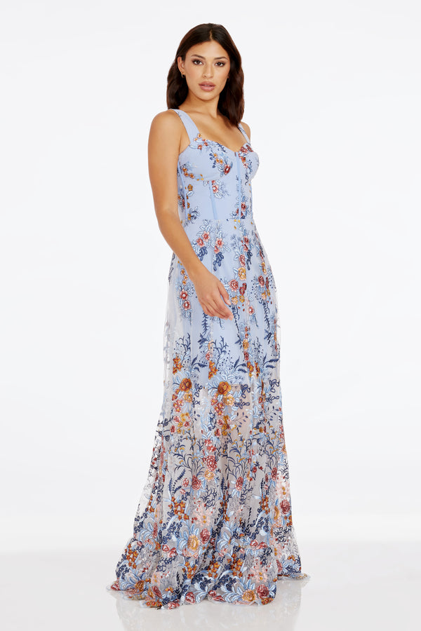 Anabel Dress / SKY MULTI