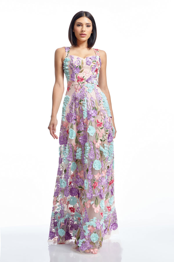 dress the population anabel Dress The Population Anabel Sequined Embroidered Dress - Navy